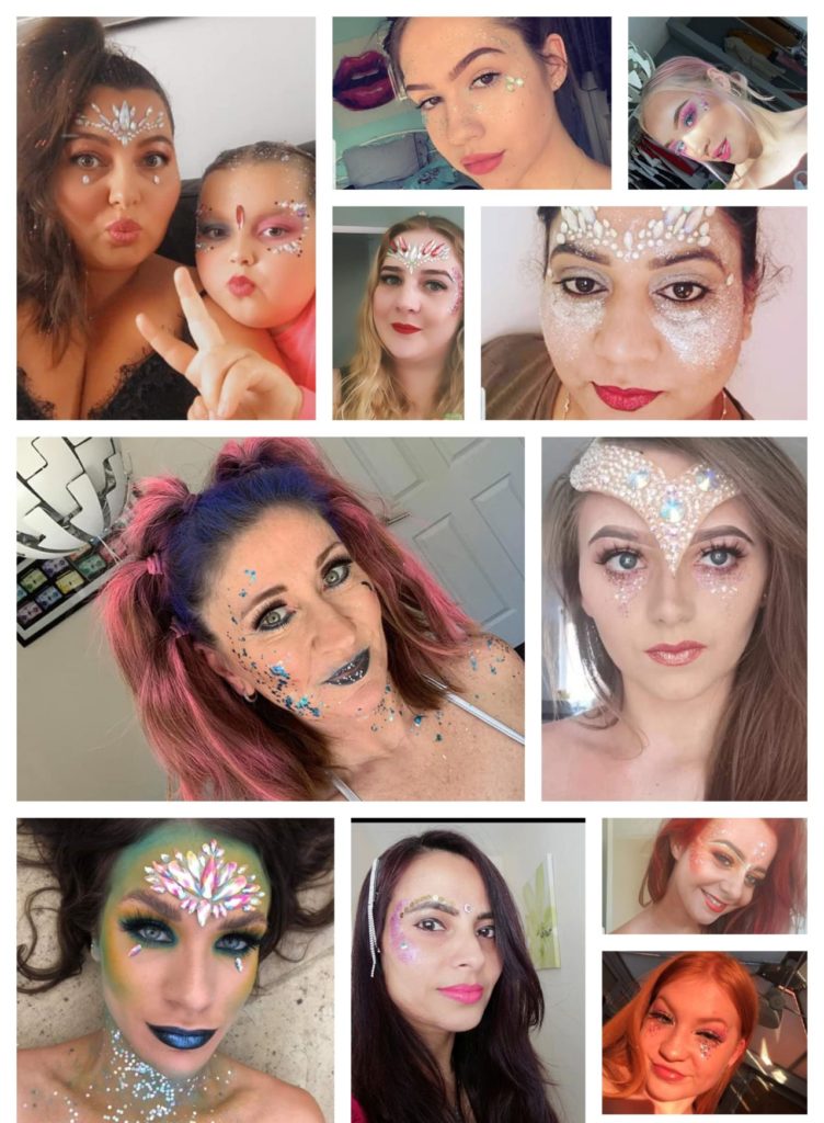 Sparx Festival Makeup Collage